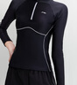 李寧（LI-NING）分體泳衣女長袖長褲潛水沖浪服泡溫泉裝備防曬游泳衣0522黑L 曬單實(shí)拍圖