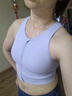 MAIA ACTIVE 不插墊高強(qiáng) 防震可調(diào)節(jié)美背瑜伽背心前拉鏈跑步運(yùn)動(dòng)內(nèi)衣 BR024 淡藍(lán)紫 75A B 曬單實(shí)拍圖