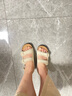 天美意沙發(fā)勃肯鞋女涼鞋商場(chǎng)同款百搭拖鞋舒適時(shí)尚女鞋2025夏CGL01BL5 米色涼鞋 37 曬單實(shí)拍圖