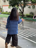 波司登（BOSIDENG）25年新款男女兒童長款5A抗菌4防面料蓬松連帽羽絨服T250246916DS 深菘藍(lán)5181 160 /80 曬單實(shí)拍圖