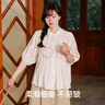 米度麗夏季薄款半袖時(shí)尚外穿寬松孕婦襯衫女薄款夏裝遮肚 杏色 L碼（建議100-140斤左右） 曬單實(shí)拍圖