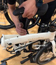 大行（DAHON）P10折疊自行車20英寸10速鋁合金成人通勤V剎 PAA003 漸變白 曬單實拍圖