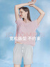 舒雅【3A抑菌】女50S莫代爾短袖短褲七分褲三件套家居服套裝 曬單實拍圖