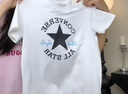 Converse匡威童裝夏季男女童吸濕運(yùn)動(dòng)兩件套柔軟舒適涼感兒童套裝 純白色 160 /80 【建議身高158-170cm】 曬單實(shí)拍圖