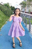 G.DUCKKIDS女童連衣裙夏裝2025新款大童兒童洋氣公主裙童裝夏季女孩純棉裙子 紫色 140 建議10-11歲 曬單實拍圖