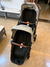 德芯皇茵雙胞胎 二胎 大小寶 雙人 兩寶推車(chē)一大一小 嬰兒車(chē)推車(chē) 輕便折疊 黑色 曬單實(shí)拍圖