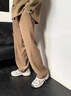 Hautton Jeans【明星同款】皓頓春夏季2025新款直筒長(cháng)褲寬松高級垂墜感西褲男 咖啡色 M 170 曬單實(shí)拍圖