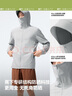蕉下（beneunder）冰絲防曬衣服男外套防紫外線涼感透氣戶外釣魚AL936淺炭灰2XL 曬單實(shí)拍圖