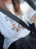 :CHOCOOLATE it純棉圓領(lǐng)休閑短袖T恤美式潮牌男女同款印花上衣潮 白色  2XL 曬單實(shí)拍圖