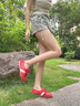 妙麗（Millies）品牌德訓鞋女內(nèi)增高時尚潮流阿甘鞋女2025夏季新款運動跑步休閑鞋 紅色 36 (230mm)  標準碼 曬單實拍圖