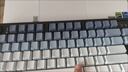狼蛛（AULA）F108pro客制化機械鍵盤(pán)有線(xiàn)/藍牙/2.4G無(wú)線(xiàn)三模連接全配列Gasket結構RGB燈效游戲辦公鍵盤(pán)家用設備 【微塵灰側刻鍵帽】+F108星夜黑-焦糖拿鐵軸 曬單實(shí)拍圖