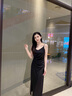 晨芙性感V領(lǐng)吊帶連衣裙女夏季時(shí)尚小個(gè)子氣質(zhì)無袖打底外穿內(nèi)搭職業(yè)裙 589黑色連衣裙單件 L 建議100-110斤 曬單實(shí)拍圖