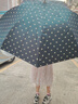 魅馳長(cháng)柄雨傘女森系復古防曬遮陽(yáng)傘小清新ins風(fēng)波點(diǎn)傘晴雨兩用太陽(yáng)傘 黑色圓點(diǎn) 8骨 【晴雨兩用】 曬單實(shí)拍圖
