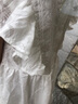 茵曼（INMAN）童裝女童公主裙花朵刺繡連衣裙2025夏季兒童中大童透氣裙子 白色 120 cm 曬單實(shí)拍圖