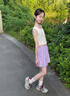 班尼路女童夏季套裝運(yùn)動(dòng)裙褲2025新款女孩涼感速干短袖洋氣短褲裙子夏裝 綠BN綠花小兔X+黑BN抱心兔XS 150 【推薦體重68-80斤】 曬單實(shí)拍圖