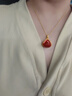 九色云原礦南紅瑪瑙吊墜純銀項鏈鍍金簡(jiǎn)約掛墜氣質(zhì)鎖骨鏈 南紅吊墜+銀項鏈一條 曬單實(shí)拍圖