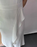 愛特愛（EITIE）【荷葉邊拼接魚尾裙】不對稱設(shè)計優(yōu)雅法式收腰連衣裙B2507654 極光白10 M (160) 曬單實拍圖