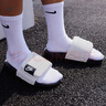 耐克（NIKE）官方OFFCOURT ADJUST男拖鞋秋季魔術貼一字拖室內(nèi)DQ9624 100山峰白/山峰白/黑 41 曬單實拍圖