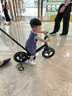納豆（nadle）兒童3-6歲自行車平衡車三輪車輔助輪折疊單車小女孩騎行折疊車 炫酷黃推桿款 12寸 曬單實(shí)拍圖