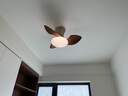 ShareDon風(fēng)扇燈 臥室房間中古風(fēng)餐廳一體2026新款智能吸頂式中山燈具大全 【青古銅+胡桃木】65cm-三色變光 曬單實(shí)拍圖