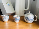 傳承令高端鎏銀青花龍紋一壺兩杯小套裝高檔泡茶壺喝茶杯伴手禮盒裝送禮 鎏銀青花龍_一壺兩杯 曬單實拍圖