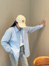 班尼路（Baleno）純棉長袖襯衫女2025新款寬松休閑襯衣女高級感通勤穿搭上衣薄外套 曬單實拍圖