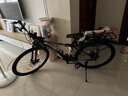 EG7山地自行車成人學(xué)生變速越野單車雙減震賽車26寸青少年男女 輻條【加厚防滑輪-更安全】黑白 26寸21速【適合：160-180CM】 曬單實(shí)拍圖