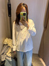 UR2025秋季新款女裝時尚休閑涂鴉印花圓領(lǐng)長袖T恤UWH450063 本白 S 曬單實(shí)拍圖
