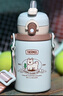 膳魔師（THERMOS）兒童復(fù)古316L不銹鋼保溫杯雙飲水杯一蓋雙用吸管杯直飲杯TCKN 曬單實(shí)拍圖
