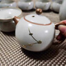 唐帕（TANGPA）鋦釘汝窯功夫茶具套裝2025新款整套蓋碗茶壺家用高檔喝泡茶杯禮盒 米黃-鋦釘汝窯茶具-禮盒裝 15頭 曬單實(shí)拍圖