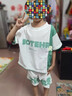 FIDQIOG品牌男童夏季潮酷短袖套裝2025新款大童夏裝 綠色 130 cm 曬單實(shí)拍圖