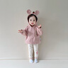 幼歌（YOUGE） 嬰幼兒秋季新款舒適純棉衛(wèi)衣立體耳朵親膚透氣連帽外套 粉色 90 cm 曬單實(shí)拍圖