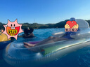 INTEX 浮排浮床水上漂流沖浪躺椅充氣床坐騎游泳圈水上裝備用床 58802扶手靠背豪華躺椅珍珠銀 曬單實(shí)拍圖