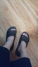 havaianas哈唯納Stradi 鏤空條紋一字拖情侶外穿拖鞋簡(jiǎn)約浴室拖 0090-黑色 41-42 巴西碼 曬單實(shí)拍圖