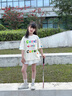 GXG KIDS童裝女童夏裝新款可愛毛球T恤兒童寬松印花短袖中大童上衣 曬單實拍圖