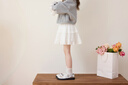 moonkids女童蛋糕裙2025夏季純棉裙子女孩芭蕾公主短裙兒童半身裙夏裝新款 4473白色蛋糕裙 120 cm 曬單實(shí)拍圖