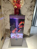 金魚(yú)缸客廳沙發(fā)電視柜旁落地靜音超白玻璃立式方形生態(tài)底濾水族箱 深邃黑升級按鍵款右開(kāi)門(mén)三色燈 40x40x118cm玻璃一體成型 曬單實(shí)拍圖