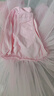 艾舞戈兒童舞蹈服女童夏季短袖粉色公主蓬蓬紗裙連體練功服 140碼 曬單實拍圖