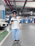 G.DUCK HELLO男童褲子夏季薄款2025新款男寶夏天牛仔褲兒童夏款寶寶防蚊褲長褲 淺藍色 90 cm 曬單實拍圖