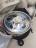 丙越（BING YUE）便攜式電煮鍋小型多功能鍋分體式電火鍋學(xué)生宿舍折疊旅行出差雙鍋304不銹鋼 1.6L 乳白色【豪華款】-煎/燉/蒸/煮/燜/涮 曬單實拍圖