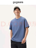 gxgjeans男裝 多色趣味印花時(shí)尚簡(jiǎn)約圓領(lǐng)短袖T恤男生  25夏新款 藍色 XL (180) 曬單實(shí)拍圖