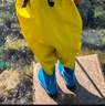 古伊薩兒童趕海服男女涉水服雨鞋雨靴連體下水褲防水涉水褲YX1050 25 曬單實(shí)拍圖