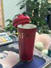 EATKM輕奢品牌吸管保溫杯女士高顏值陶瓷內(nèi)膽咖啡杯男士隨行水杯子定制 蛇來運轉(zhuǎn)-紅【陶瓷內(nèi)膽】530ml 曬單實拍圖