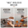 哲品派杯便攜式茶具單人泡茶杯茶水分離杯神器旅行快客杯辦公室飄逸杯 叢林綠3.5派杯+分享壺+3小杯 曬單實(shí)拍圖