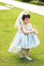 G.DUCKKIDS童裝洛麗塔公主裙女童連衣裙夏季新款生日禮服蓬蓬裙兒童愛(ài)莎裙子 藍(lán)色裙子 100 尺碼2~3歲【 90-100cm】 曬單實(shí)拍圖
