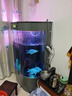 美諾魚(yú)缸客廳免換水家用中小型智能1.2米雙圓形靠墻大型背濾金龍魚(yú)缸 灰色【高清玻璃+顯示屏+魚(yú)缸大禮包】 80*50*138 曬單實(shí)拍圖