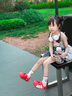 chedoir2025新款原創(chuàng)蘋果兒童洞洞鞋夏季外穿女童男寶防滑親子包頭拖鞋 紅蘋果 19 cm內(nèi)長【適合腳長約18.5-19】 曬單實(shí)拍圖