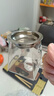 金鑲玉公道杯高硼硅玻璃杯帶不銹鋼茶漏 茶海慮茶器 四方雅致350ml 曬單實拍圖