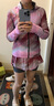 TOSWIMTOSWIM泳衣女分體短袖游泳衣防曬遮肚顯瘦溫泉海邊度假?zèng)_浪服泳裝 胭粉云川【時(shí)尚分體設(shè)計(jì)】 2XL 曬單實(shí)拍圖