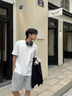 GLM短袖t恤男透氣夏季圓領(lǐng)T恤速干涼感休閑運動打底衫上衣白色XL 曬單實拍圖